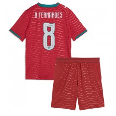 Portugal Bruno Fernandes #8 Replika babykläder Hemmaställ Barn VM 2026 Kortärmad (+ korta byxor)